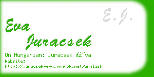 eva juracsek business card